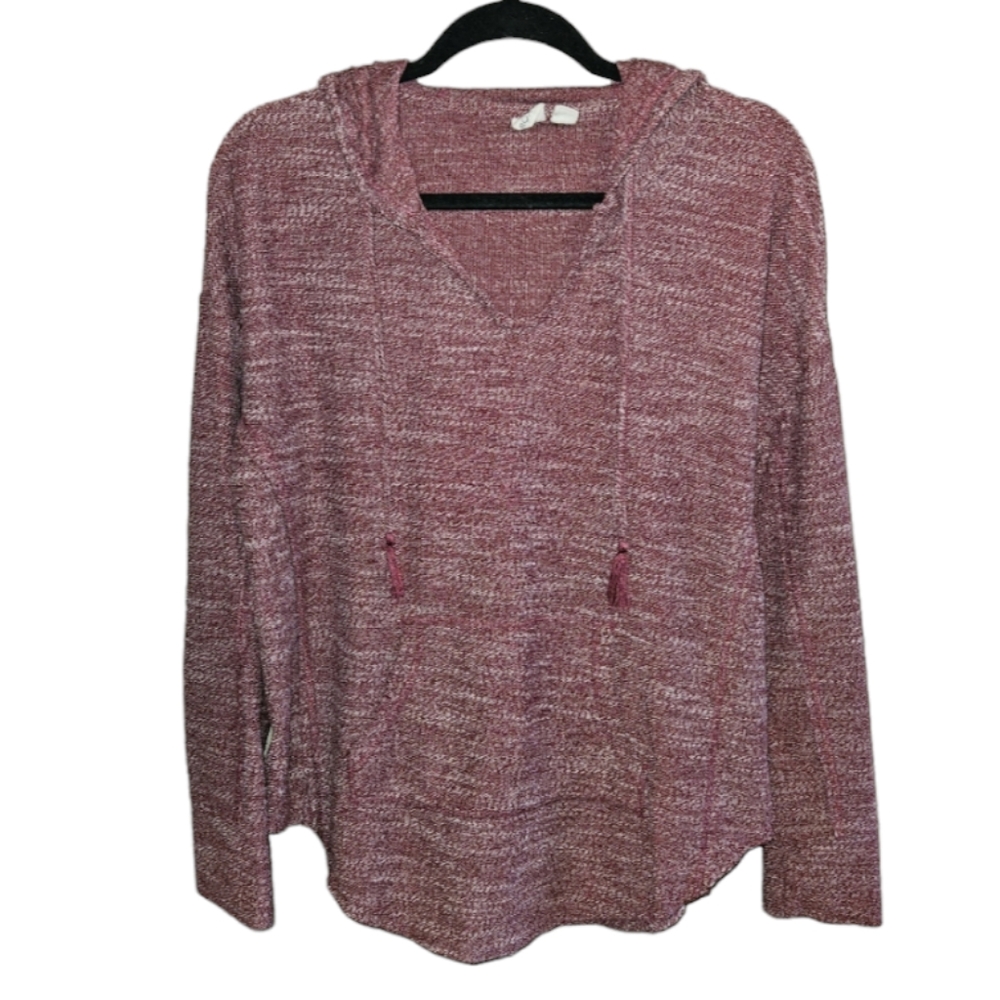 Roxy Beach Sweater Hoodie Women's Size Medium Heathered Burgundy